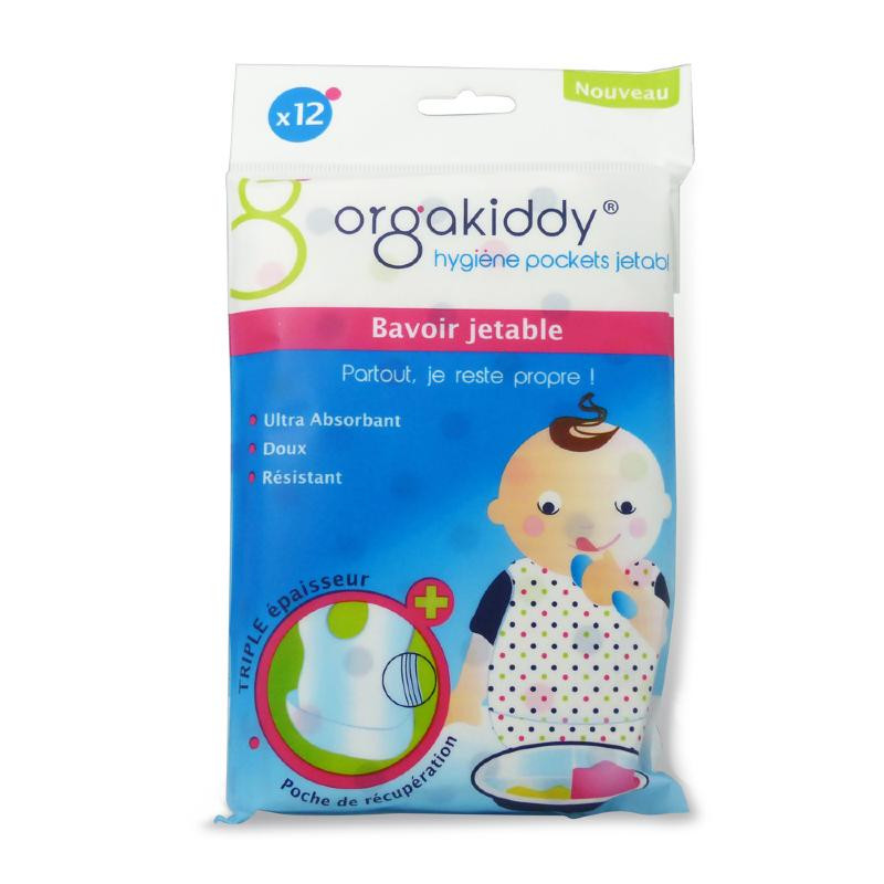 ORGAKIDDY BAVOIR JETABLE BTE 12 PCES