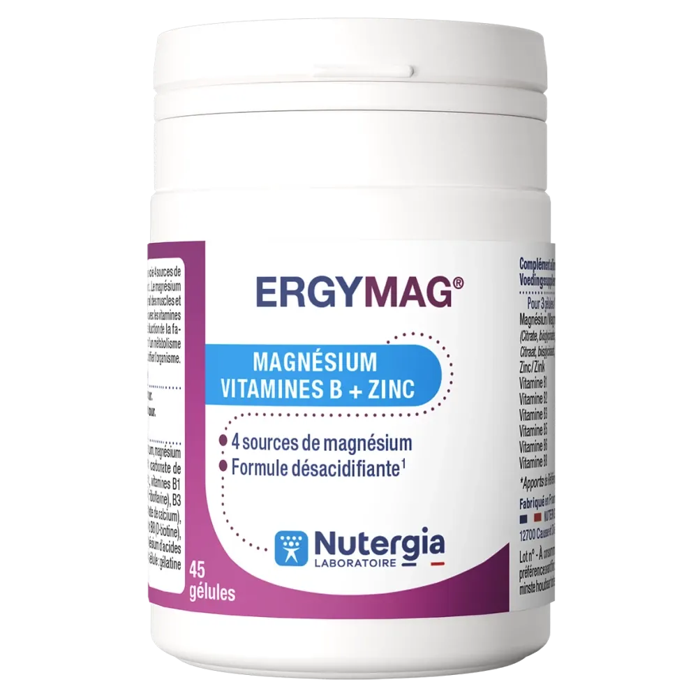 NUTERGIA ERGYMAG VIT B+ZINC BOITE 45 GELULES