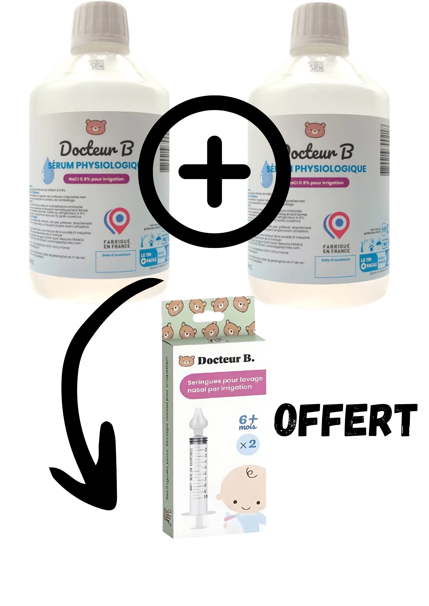 1+1= 1 PACK DE 2 SERINGUES NASALES OFFERT