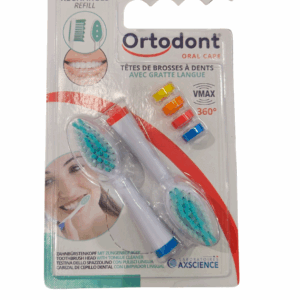 ORTODONT TETES DE BROSSES A DENTS MEDIUM 2 TETES