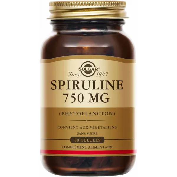 SOLGAR SPIRULINE 750MG 80 GELULES