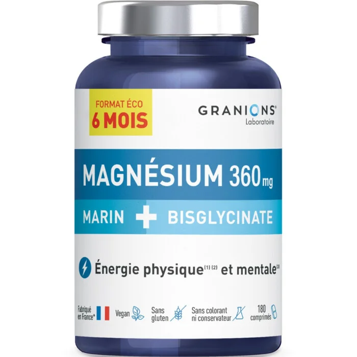 Granions Magnesium Bisglycinate 360mg +marin format ECO