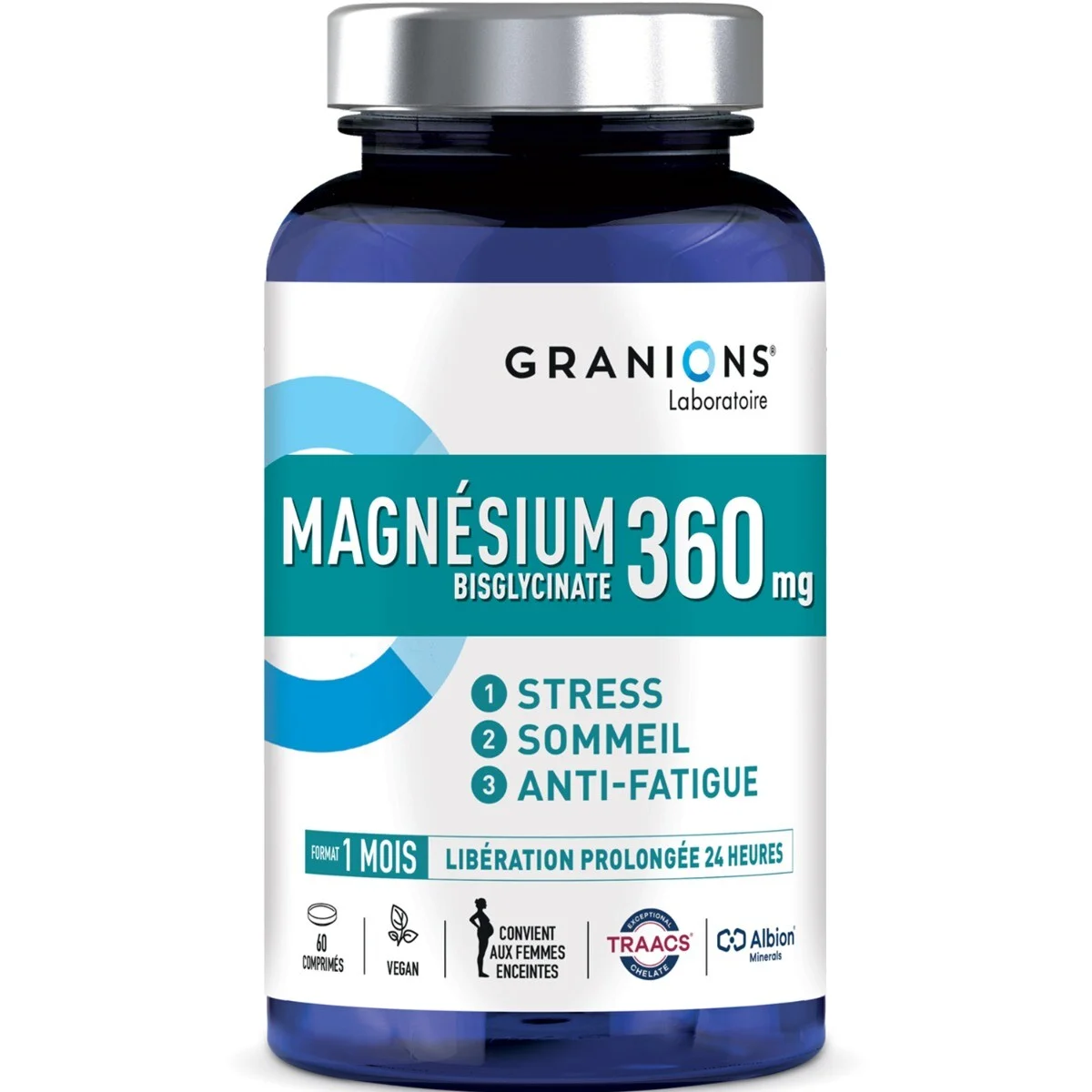 Granions Magnesium Bisglycinate 360mg bte 60 cp